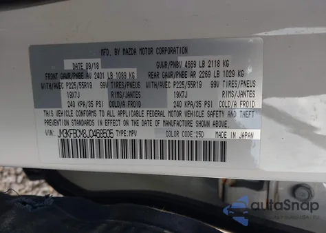 2018 Mazda Cx-5 Touring z USA, uszkodzony, nr VIN JM3KFBCM8J0468505